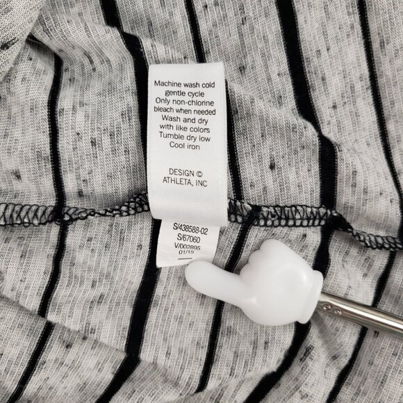 Athleta XS Gray Striped Sleeveless Tank Womens Top Summer Spring - Picture 5 of 8